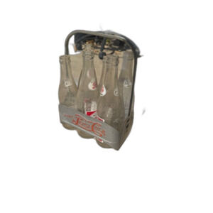 Vintage Pepsi Cola Metal Soda Bottle Six Pack Double Dot W 6 bottles